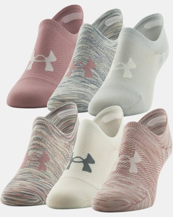 Women's UA Breathe Lite Ultra Low Liner Socks 6-Pack, Pink, pdpMainDesktop image number 0
